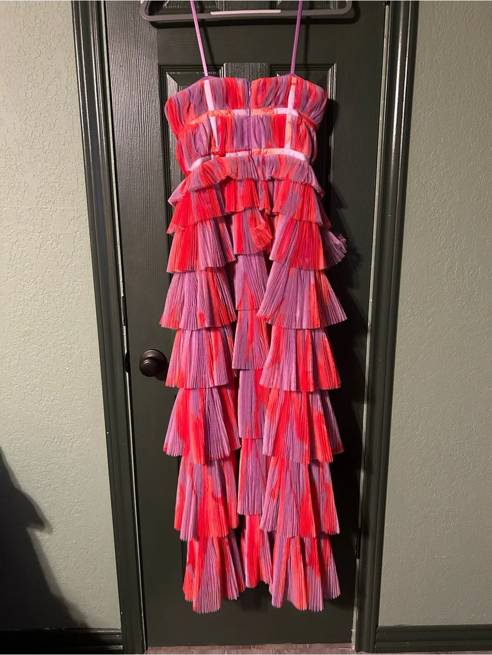 Anthropologie Pink & Purple Tiered Ruffle Maxi Dress for Girls